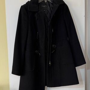 Talbots Women's Elegant Black Trench Coat